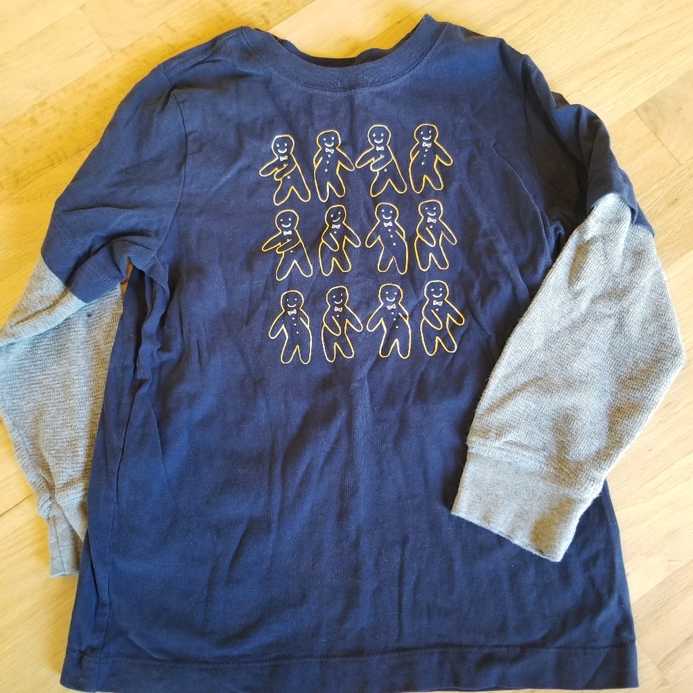 Hanna Andersson Gingerbread long sleeve jersey tee size 120